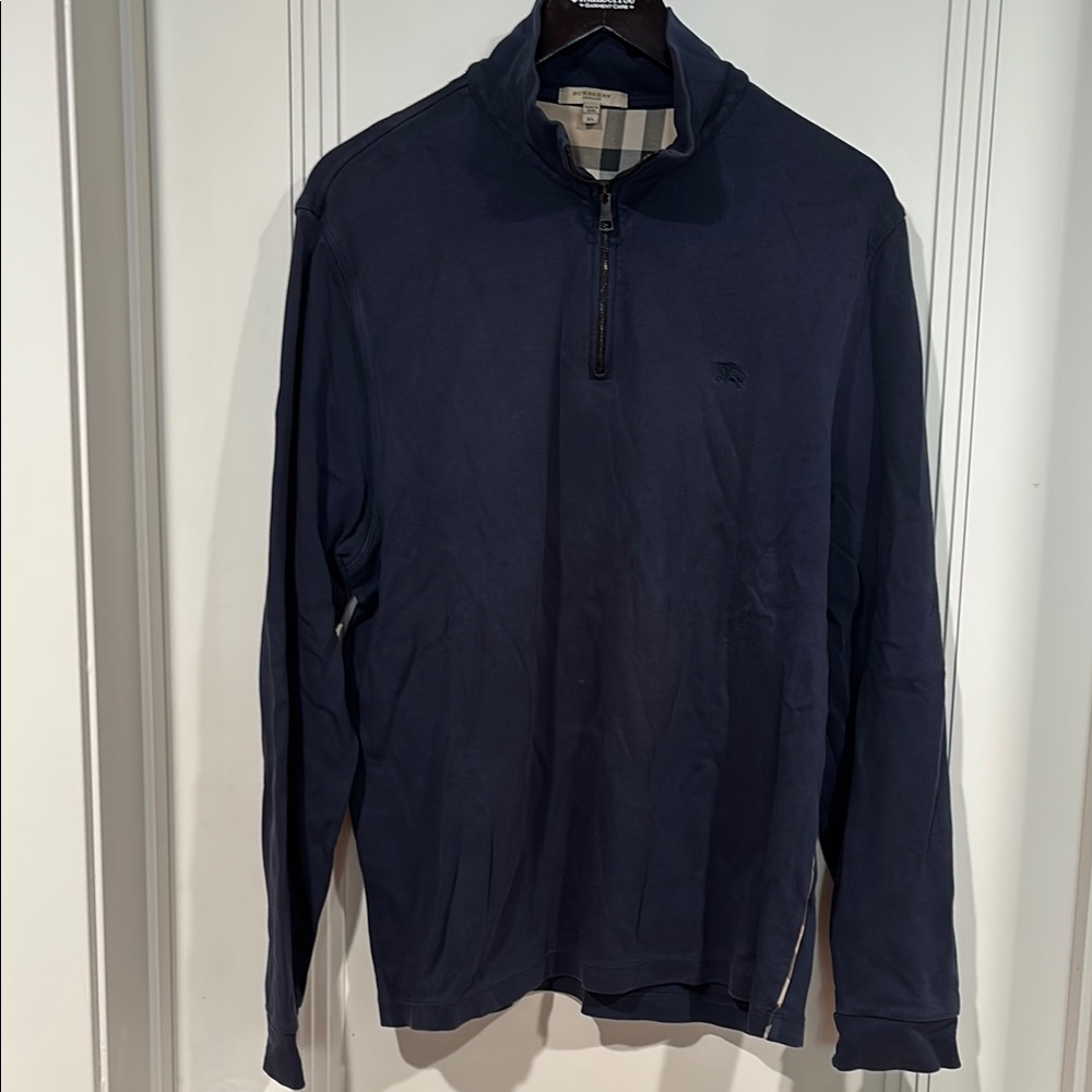 Burberry Navy quarter zip